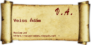 Veiss Ádám névjegykártya